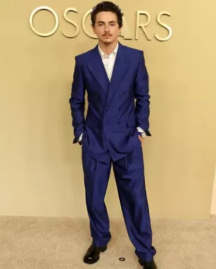 Timothee Chalamet 98th Oscars Nominees Luncheon Blue Suit