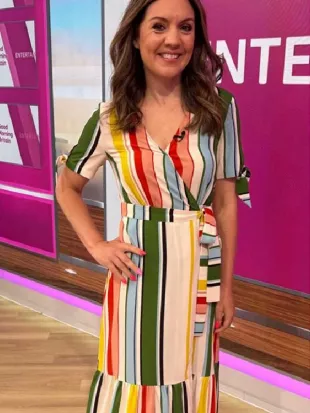 Good Morning Britain Laura Tobin Multicolor Striped Dress