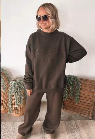 Tribe Kelley Legacy Mockneck in Oxford Brown