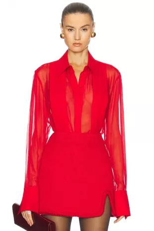 Meghan Panelled Silk Blouse