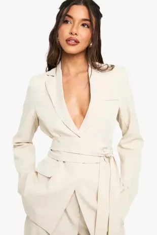 Obi Tie Waist Blazer