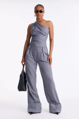 Timeless Straight Leg Pinstripe Trouser