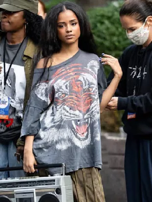 Tyla NYC Tiger Printed Shirt