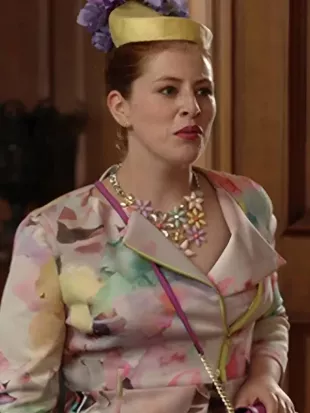 The Royals S01 Lydia Rose Bewley Floral Biker Jacket