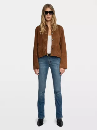 Lessa Cropped Suede Jacket
