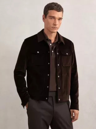 Weir Velvet Press-Stud Jacket