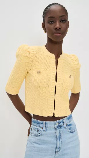 Delilah Crop Textured Cardigan