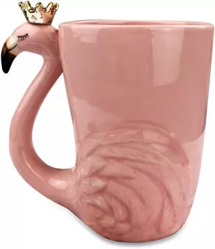 Cute Pink Coffee Mug Ceramic Flamingo Gift Unique Cups Mom Day Gift