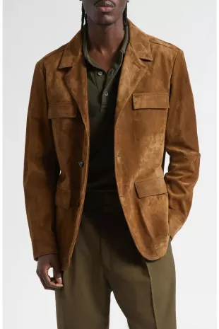 Suede Military Jacket
