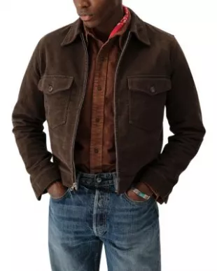 Station Cotton Doeskin Full Zip Jacket