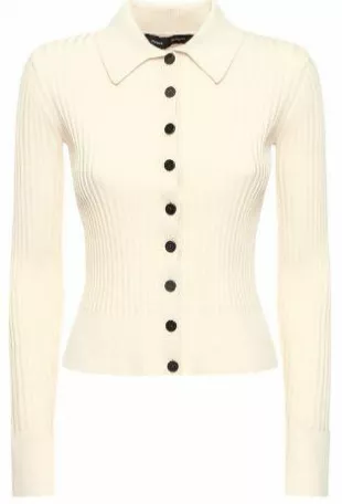 Ribbed-knit Cardigan