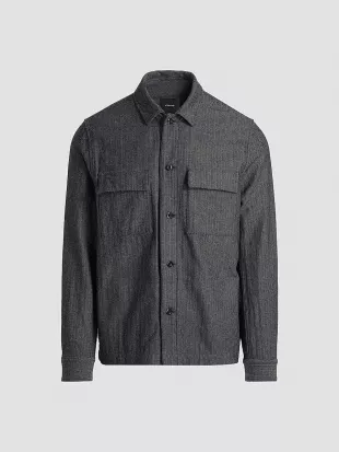 Herringbone Cotton-Linen Overshirt
