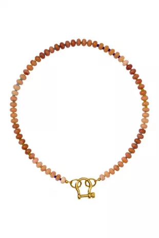 Bevo Gender Inclusive Peach Quartz Necklace