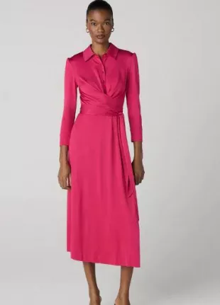 Sana Dress in Beet Pink