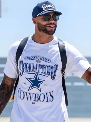Dak Prescott Cowboys Camp White Shirt