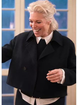 Ride or Die Hannah Waddingham Black Cropped Trench Coat