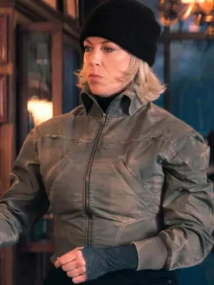 Ride or Die 2026 Hannah Waddingham Olive Bomber Jacket