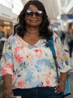 Ride or Die 2026 Octavia Spencer Floral Print Top