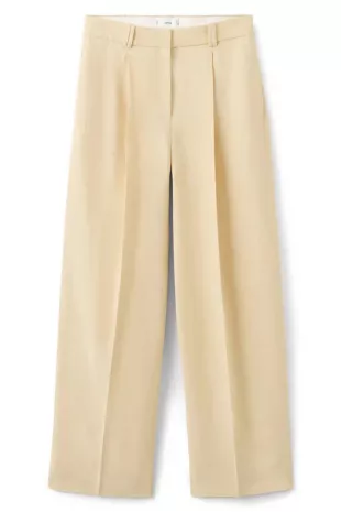Pleated Straight Leg Pants