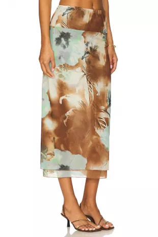 Sunset Mesh Maxi Skirt