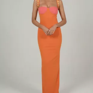 Orange and Pink Dress