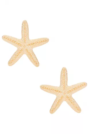 Aqua Starfish Stud Earrings