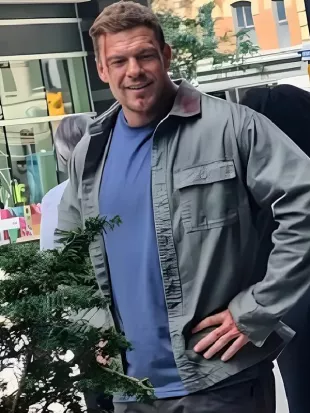 Reacher S04 Alan Ritchson Grey Cotton Jacket