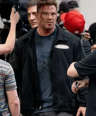Reacher S04 Alan Ritchson Black Cotton Jacket