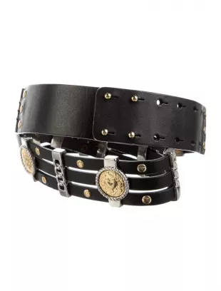Studed Leather Belt