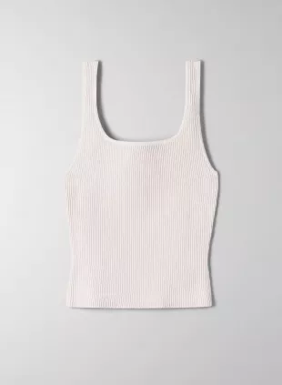 Sculpt Knit Squareneck Tank