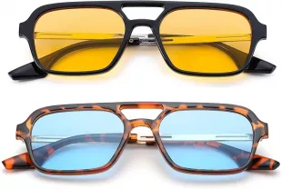 Vintage 70s Flat Aviator Small Frame Sunglasses