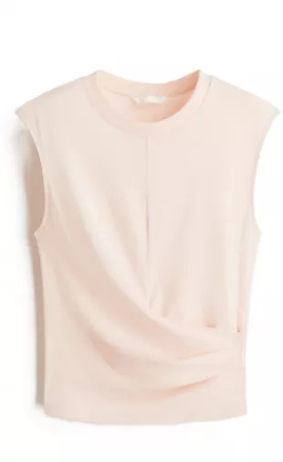 Women's Powder pink Draped Top