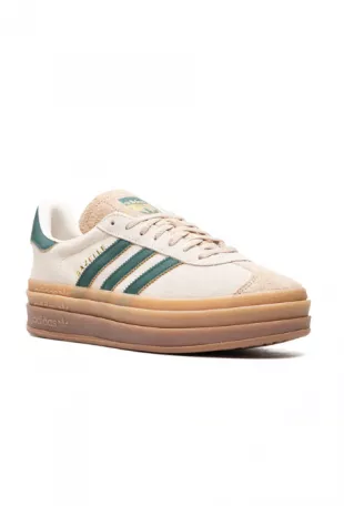 Originals Gazelle Bold Sneakers in Beige and Green
