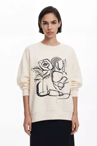 Oversized Floral Sweatshirt