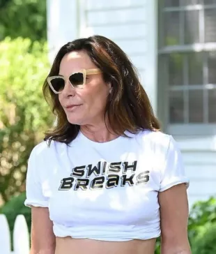Luann de Lesseps SWISH BREAKS White T-shirt