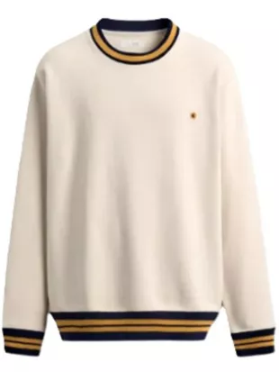 My Daughters Father Sidney Robote Striped Cuff Sweater