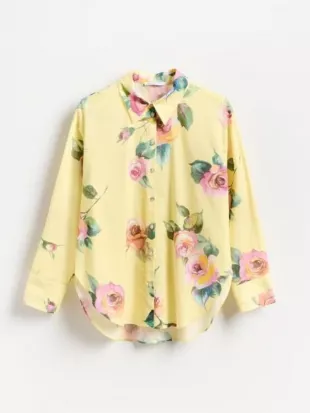 This Morning Janet Street-Porter Yellow Floral Shirt