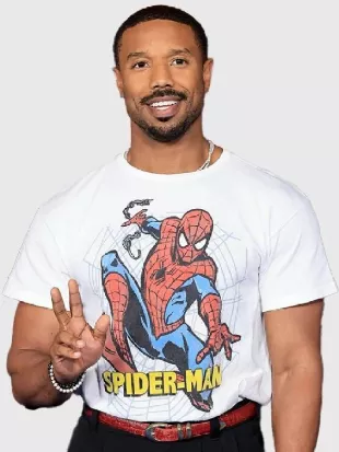 Michael B Jordan Spider-Man Premiere Shirt