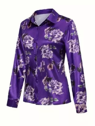 This Morning 2026 Diana Defries Purple Floral Printed Shirt