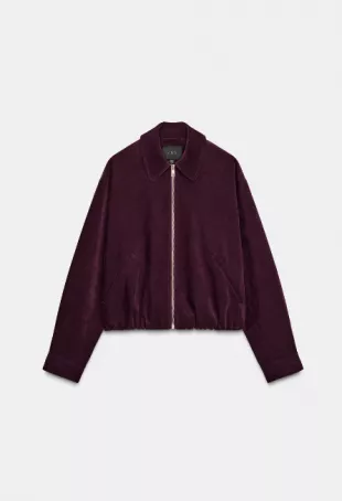 Burgundy Bomber Jacket