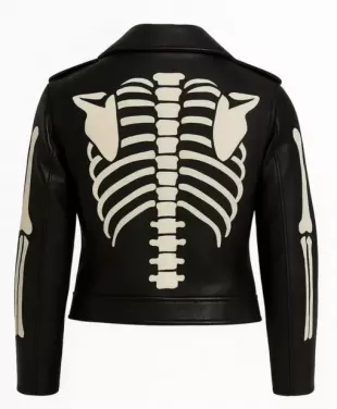 Women Skeleton Leather Cosplay Jacket