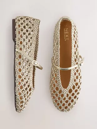 Gold Forever Mary Jane Shoes