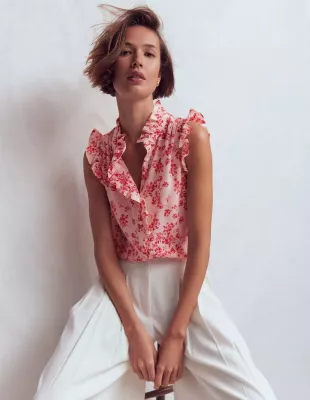 Isabel Sleeveless Silk Top