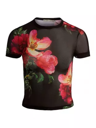 Tess Floral Mesh T-Shirt