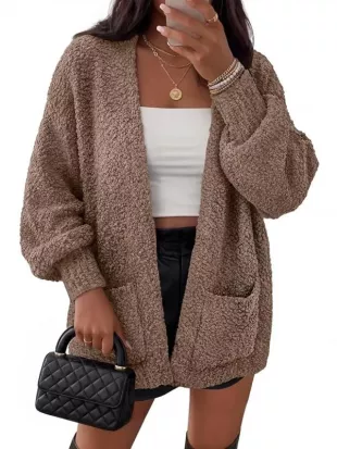 Real Housewives Of OC Vicki Gunvalson Textured Teddy Cardigan