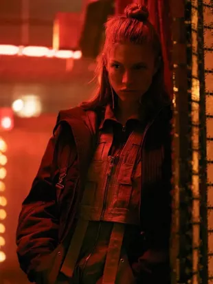 Blade Runner 2099 Hunter Schafer Crop Bomber Jacket