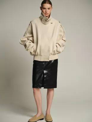 Epaulet Bomber Jacket