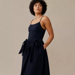 Penelope Strappy Bow Midi Dress