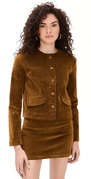 The Lady Like Flocked Velvet Jacket