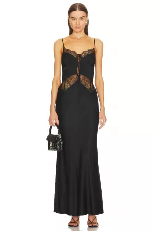 Black Nicolette Maxi Dress